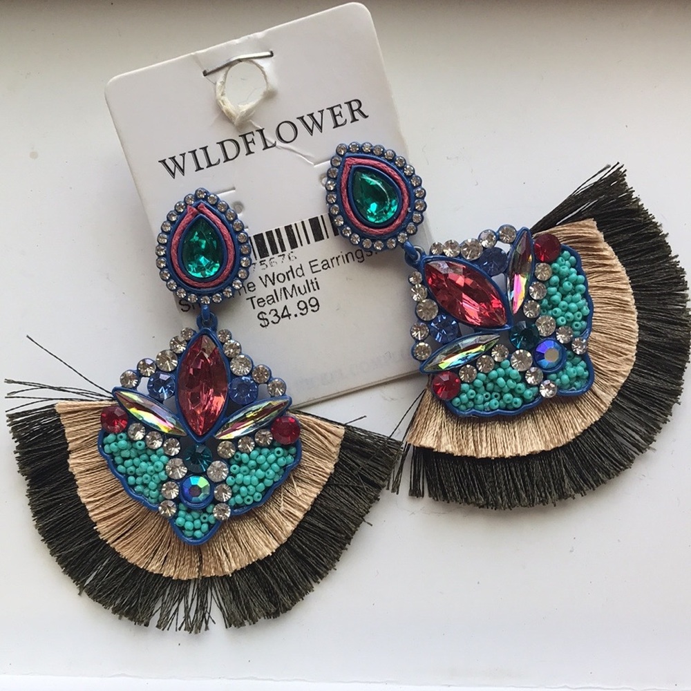 NWT WILDFLOWER SHOW HE WORLD EARRINGs